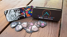 Load image into Gallery viewer, Geo Bear Pick Tin (w/ 12 Jazz III Geo Bear Picks 1mm)